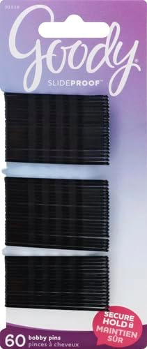 Goody black bobby pins 60 count pack