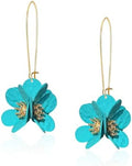 Floral cluster 3D flower huggie hoop earrings